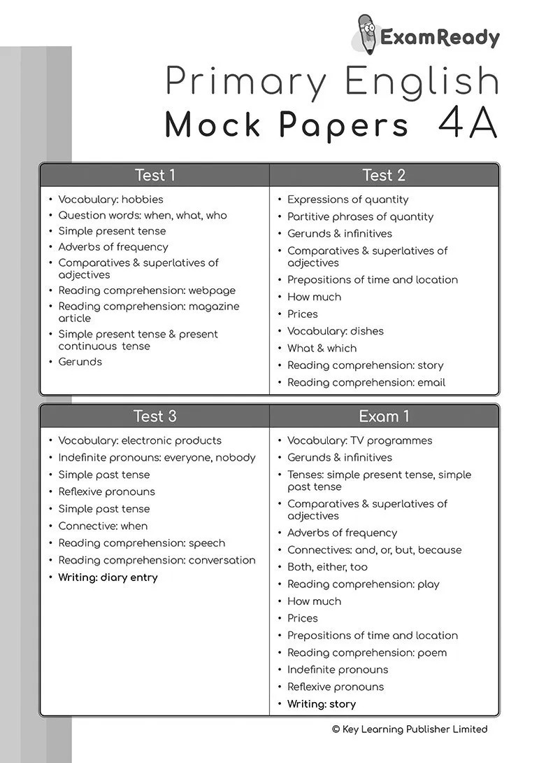 【多買多折】Exam Ready Primary English Mock Papers P4