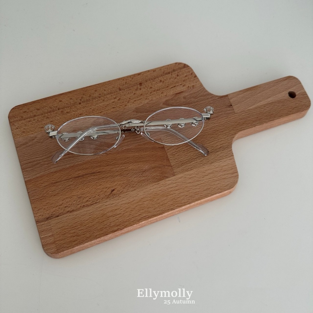 正韓秋Ellymolly 裝飾銀色眼鏡