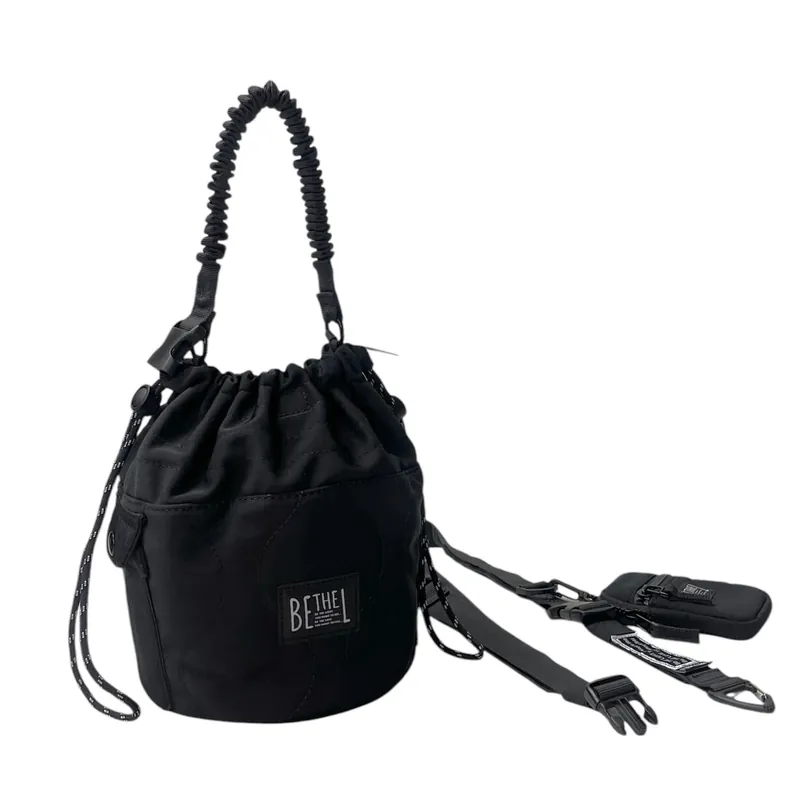 DB032 Bethel 多功能索口包 (單肩包/斜掛包) Main Bag-W16x D16 x H24cm Zip pouch - W7 x D2 x H11cm