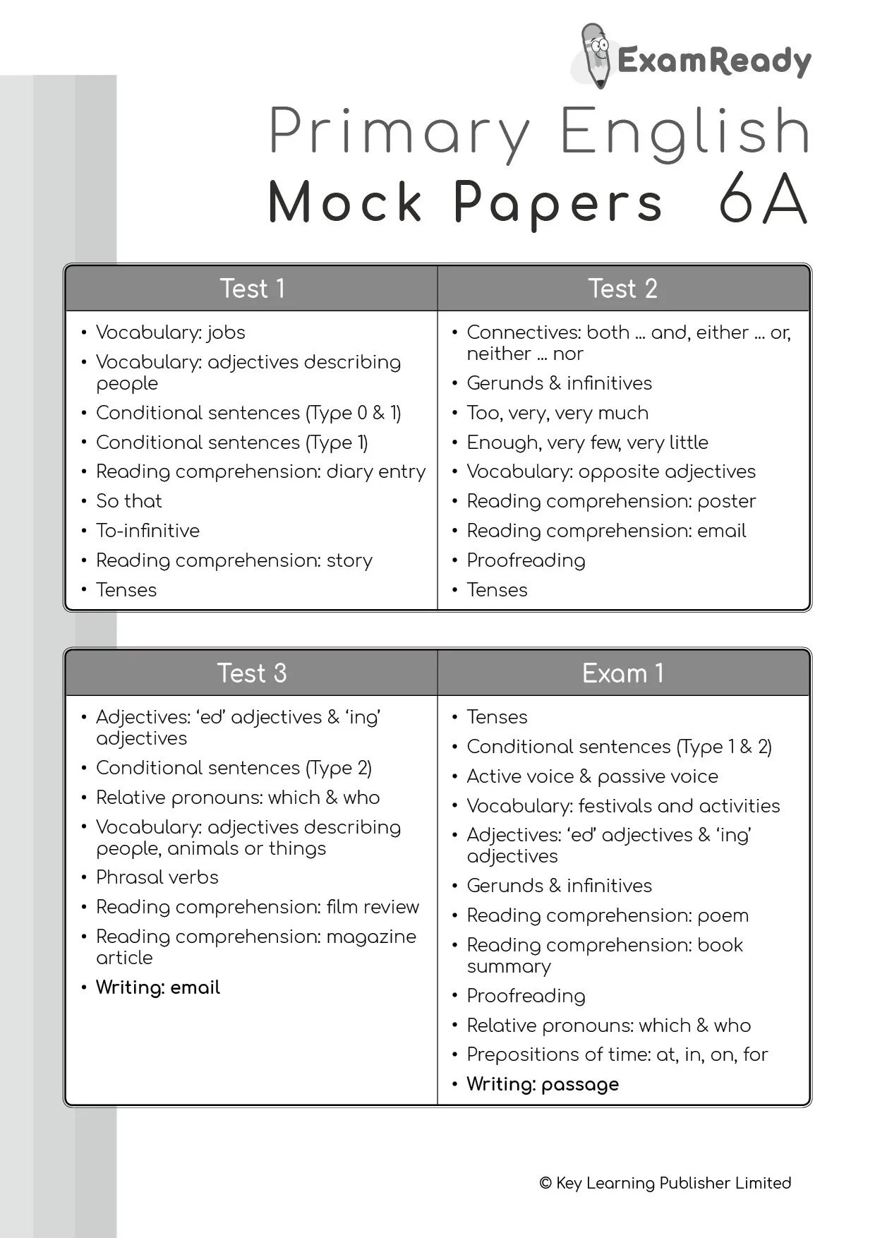 【多買多折】Exam Ready Primary English Mock Papers P6