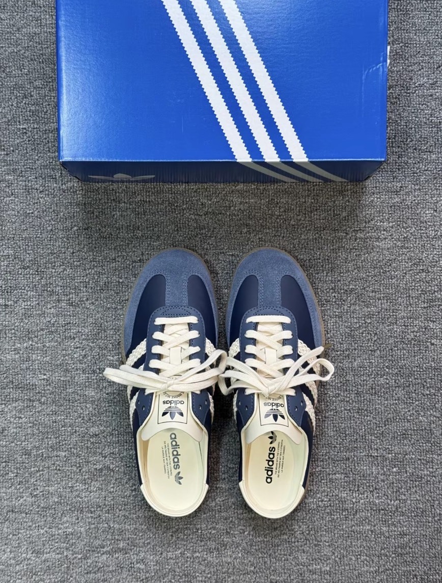 Adidas originals Samba Mule 夜靛藍 針織 焦糖底 拖鞋 穆勒鞋 HP5053