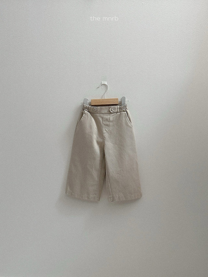 正韓秋minirobe 兩色雙邊扣子直筒褲