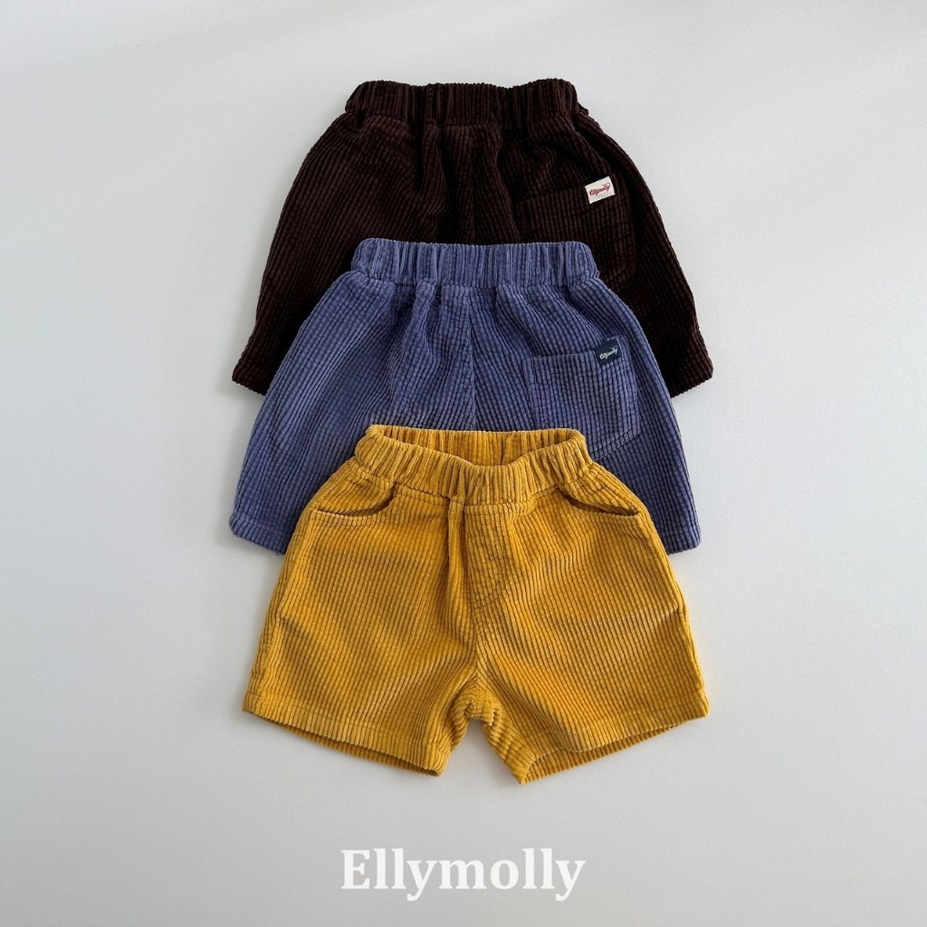 正韓秋EllyMolly 三色燈芯絨短褲