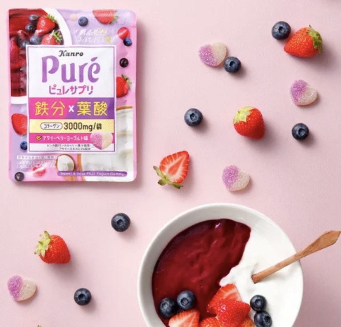 【最新發售】JP Pure x 鐵葉酸膠原軟糖 巴西莓乳酪味 56g 6861 TK260731