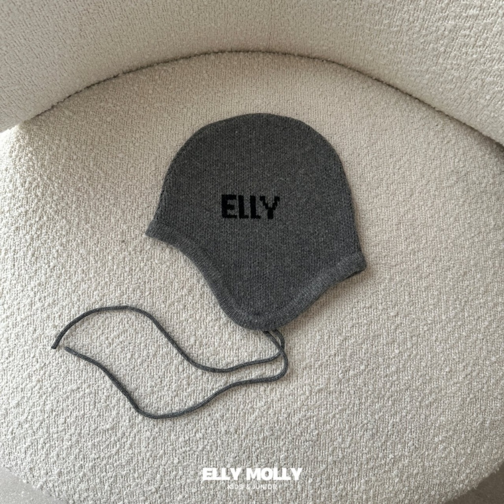 正韓秋Ellymolly 針織星星綁帶帽