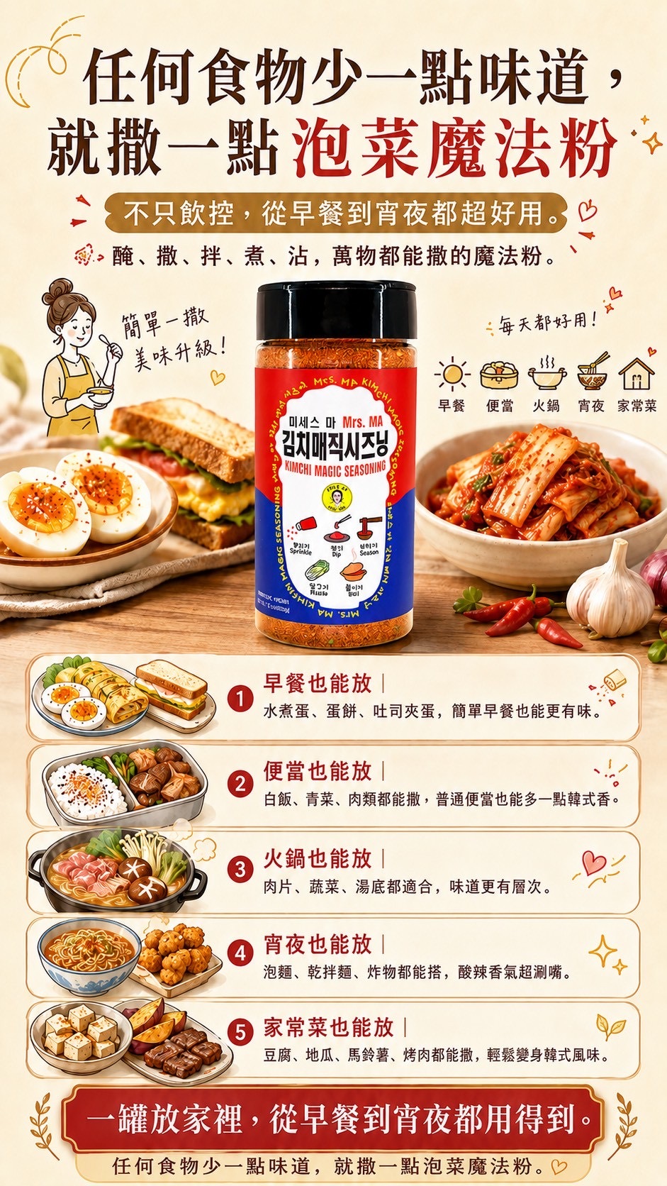 眾人所愛🇰🇷馬女士泡菜魔法粉