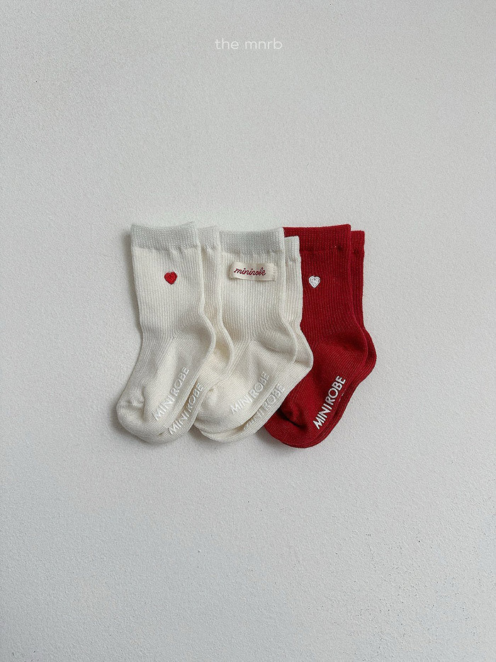 正韓秋minirobe 刺繡愛心襪