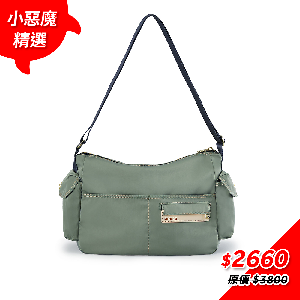 Soldier 輕盈通勤斜背包-抹茶拿鐵