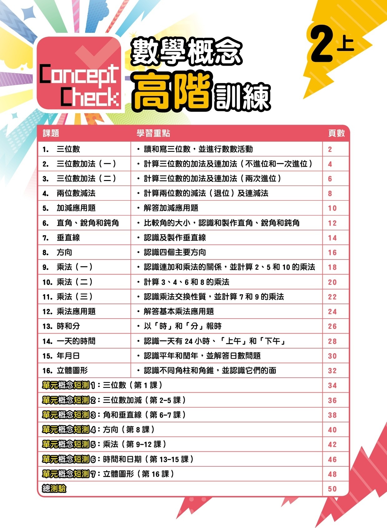 【$99/2本】Concept Check 數學概念高階訓練 (新課程版) 2上