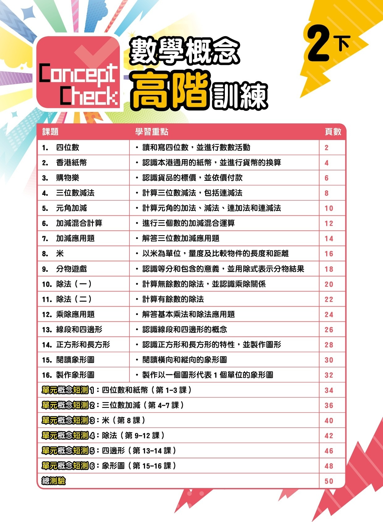 【$99/2本】Concept Check 數學概念高階訓練 (新課程版) 2下