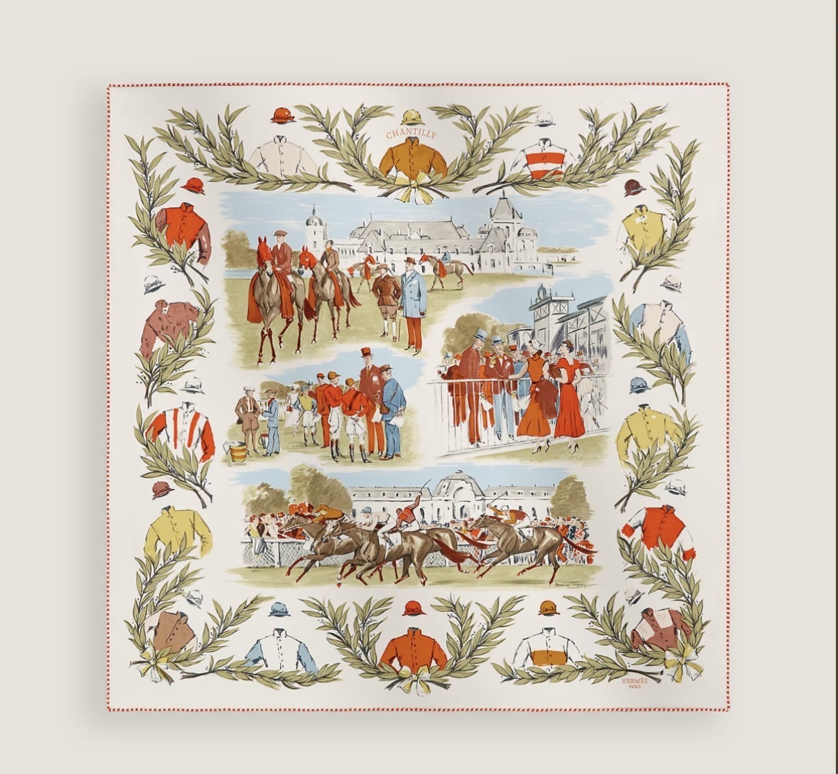 Champ de Courses a Chantilly scarf 70cm