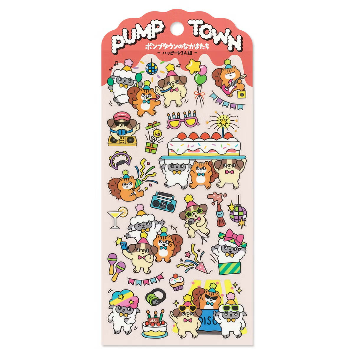 透明貼紙｜PUMP TOWN 快樂三人組｜MINDWAVE 日本