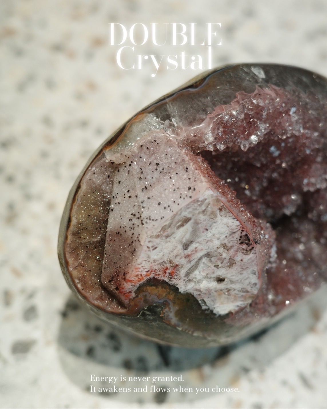 白火龍果異象雪花特殊共生彩晶（私訊可看影片）