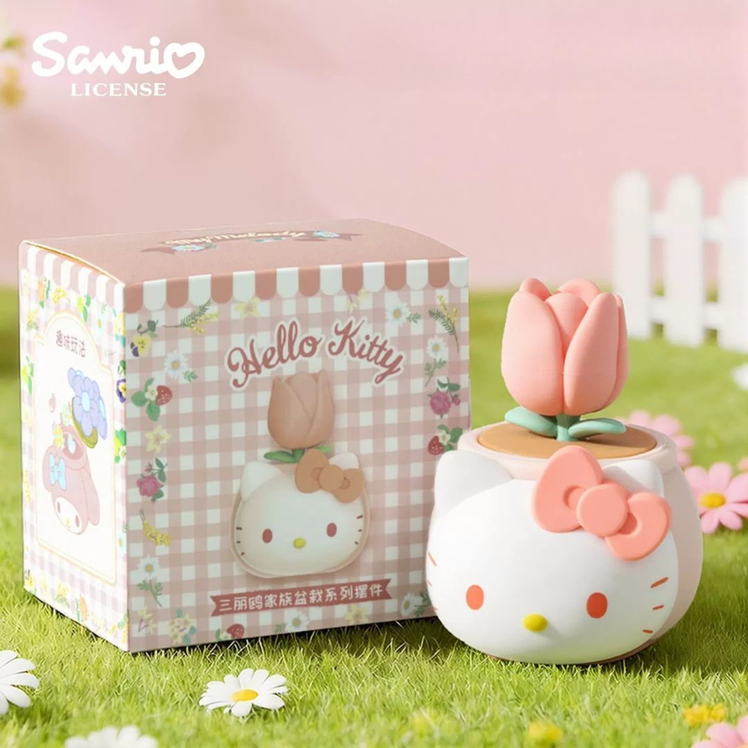 Hello Kitty Sanrio家族盆栽擺件飾物 收納盒