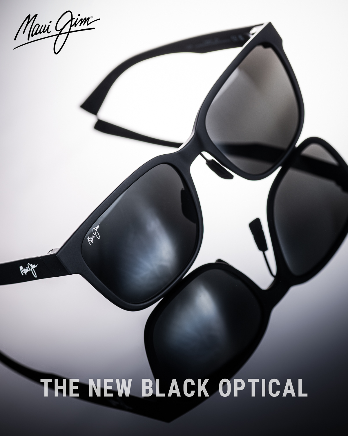 Maui Jim PAULELE AF (MJ0660SA-001) 亮黑亞洲版偏光太陽眼鏡全貌展示
