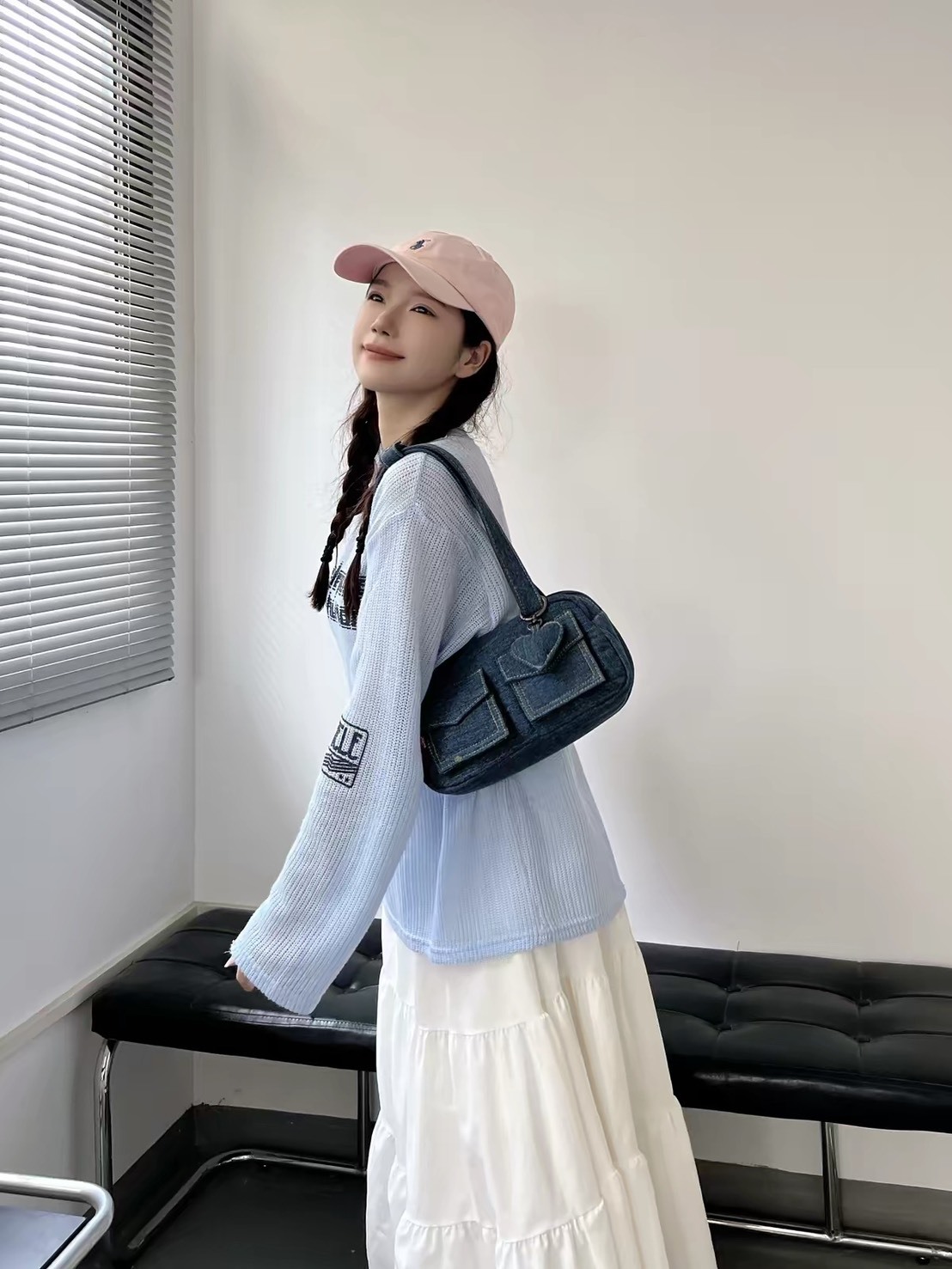 Levis 牛仔包車縫線 單肩包