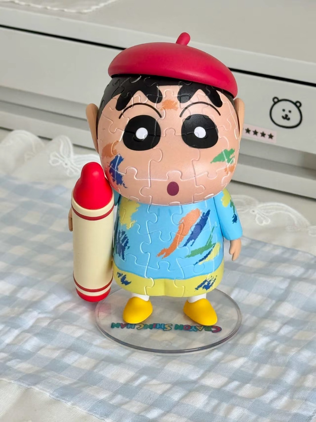 正版授權 蠟筆小新系列 3D立體拼圖公仔 塗鴉蠟筆