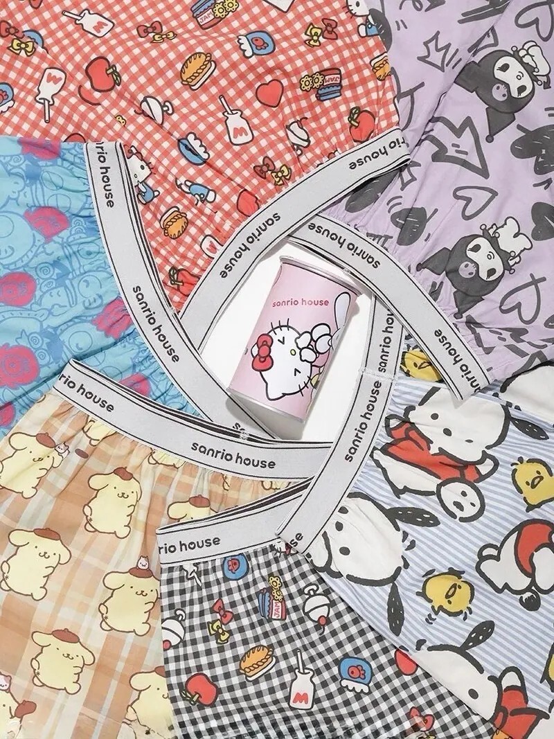 〈 超萌必包打底褲!!〉SANRIO 三麗鷗 短褲 四角褲 鐵罐盲盒 HELLO KITTY 帕恰狗 酷洛米 布丁狗 人魚漢頓