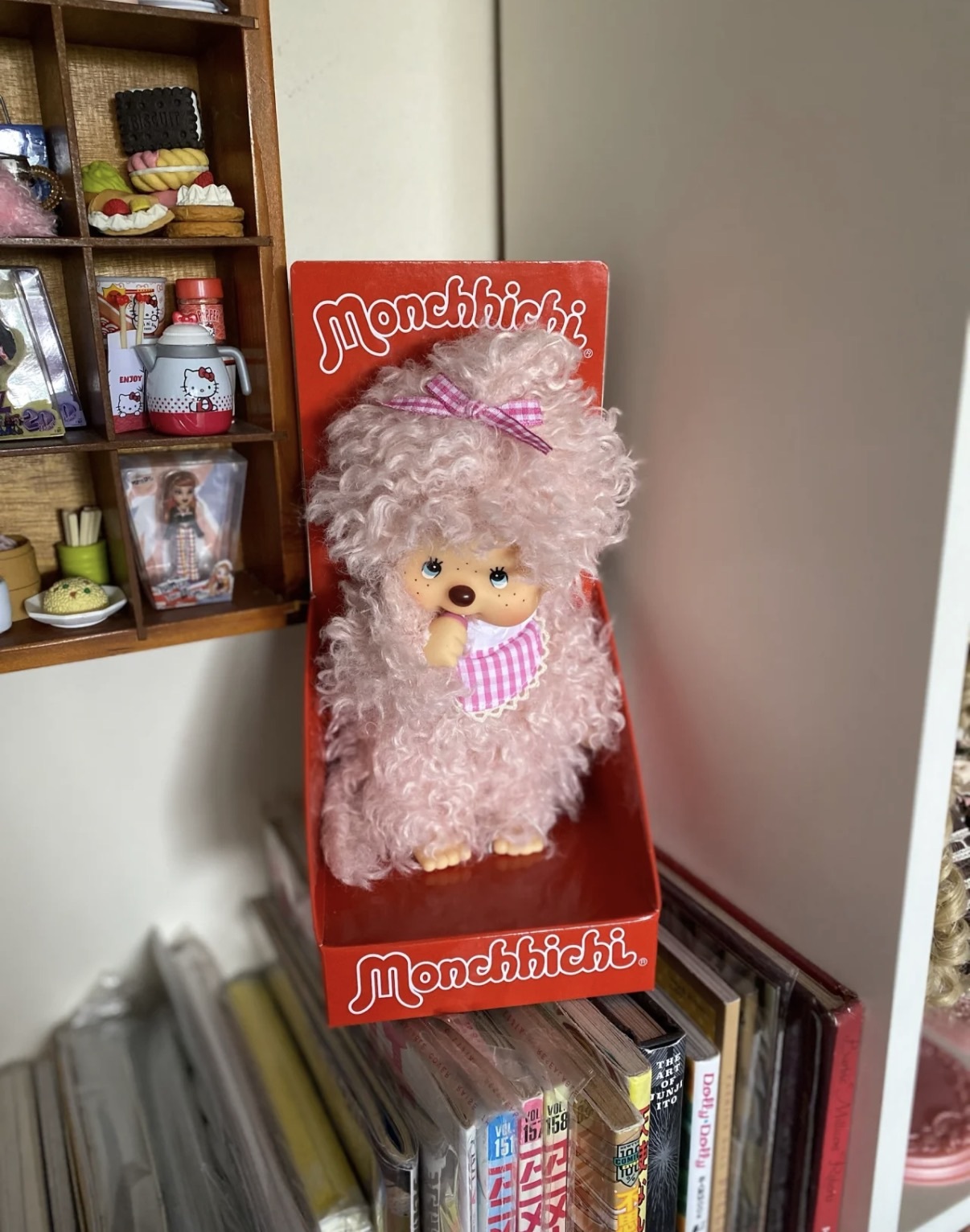 〈 萌度超標🍼〉 MONCHHICHI 蒙奇奇 歐美限定版動物套裝 豹紋斗篷 粉色羊毛捲