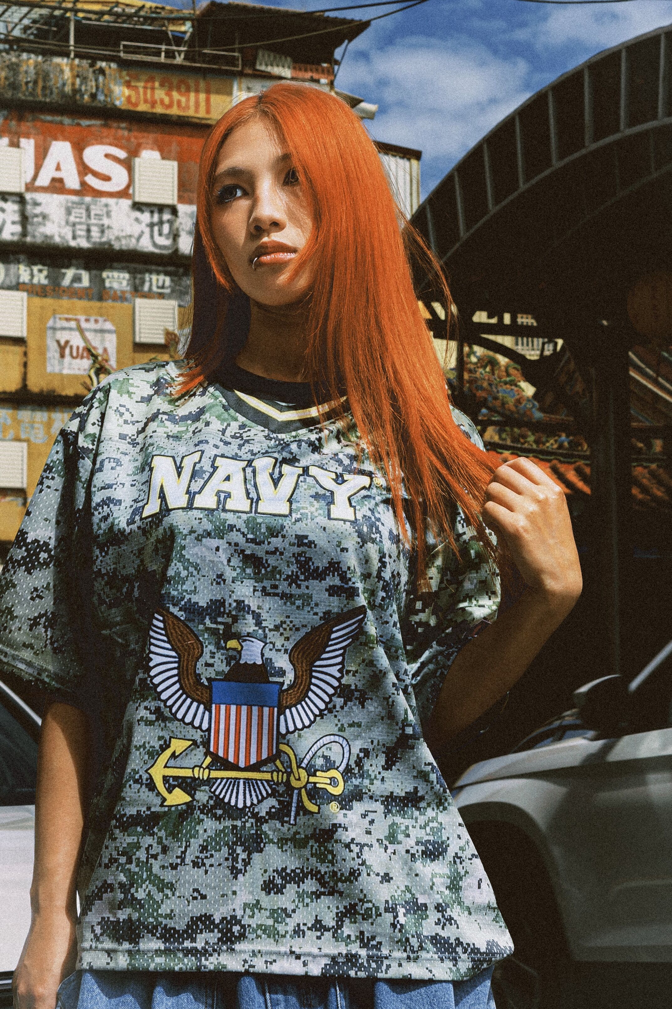 【車庫服飾】nul1.org (nu-T115) NAVY DIGI Jersey