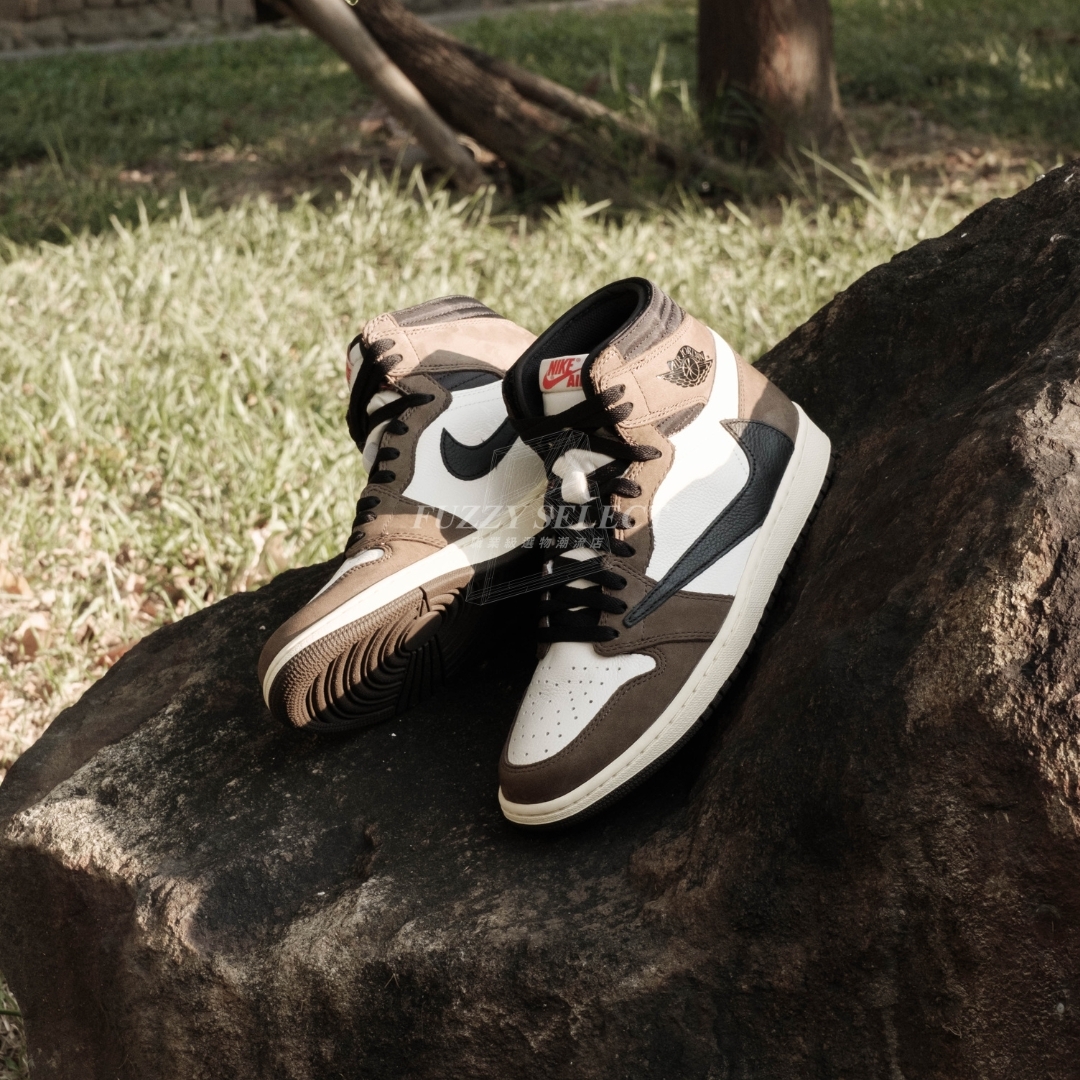 【逢甲 FUZZY】Travis Scott x Air Jordan 1 High OG "Mocha" 倒勾 聯名 CD4487-100