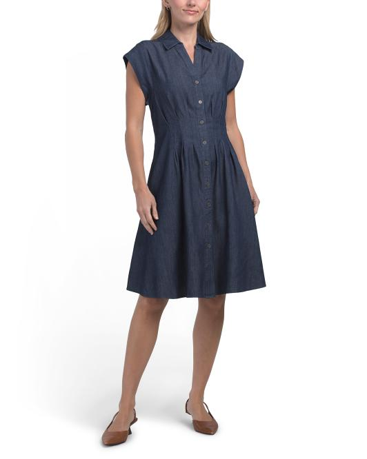 【預購】TOMMY HILFIGER H080118 牛仔連身裙 (深藍色)