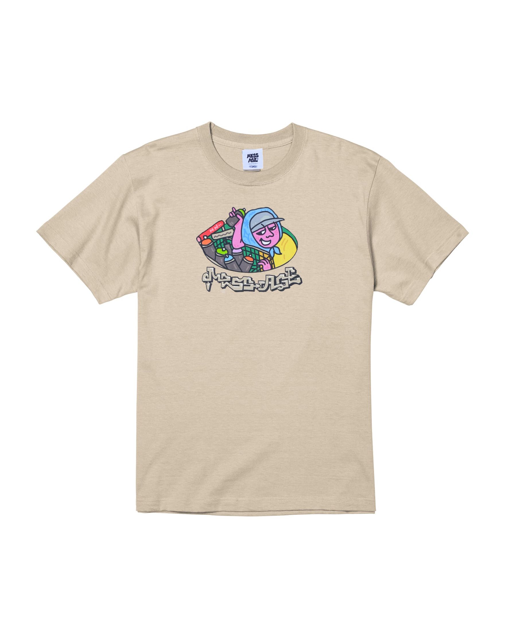 Mess-age "Go Out" Tee - 卡其
