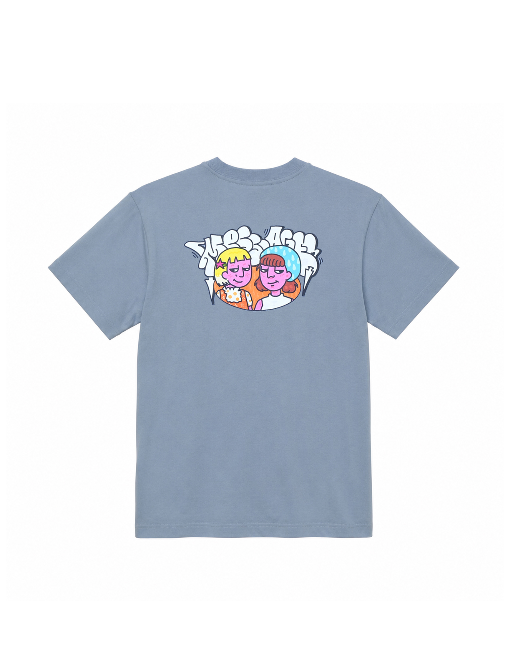 Mess-age "Go Out" Tee - 湖水藍