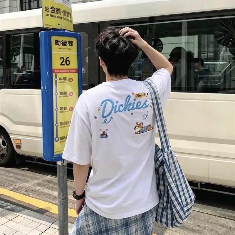 DICKIES 柯基 狗狗短袖 刺繡LOGO 背面圖案 可愛 情侶款