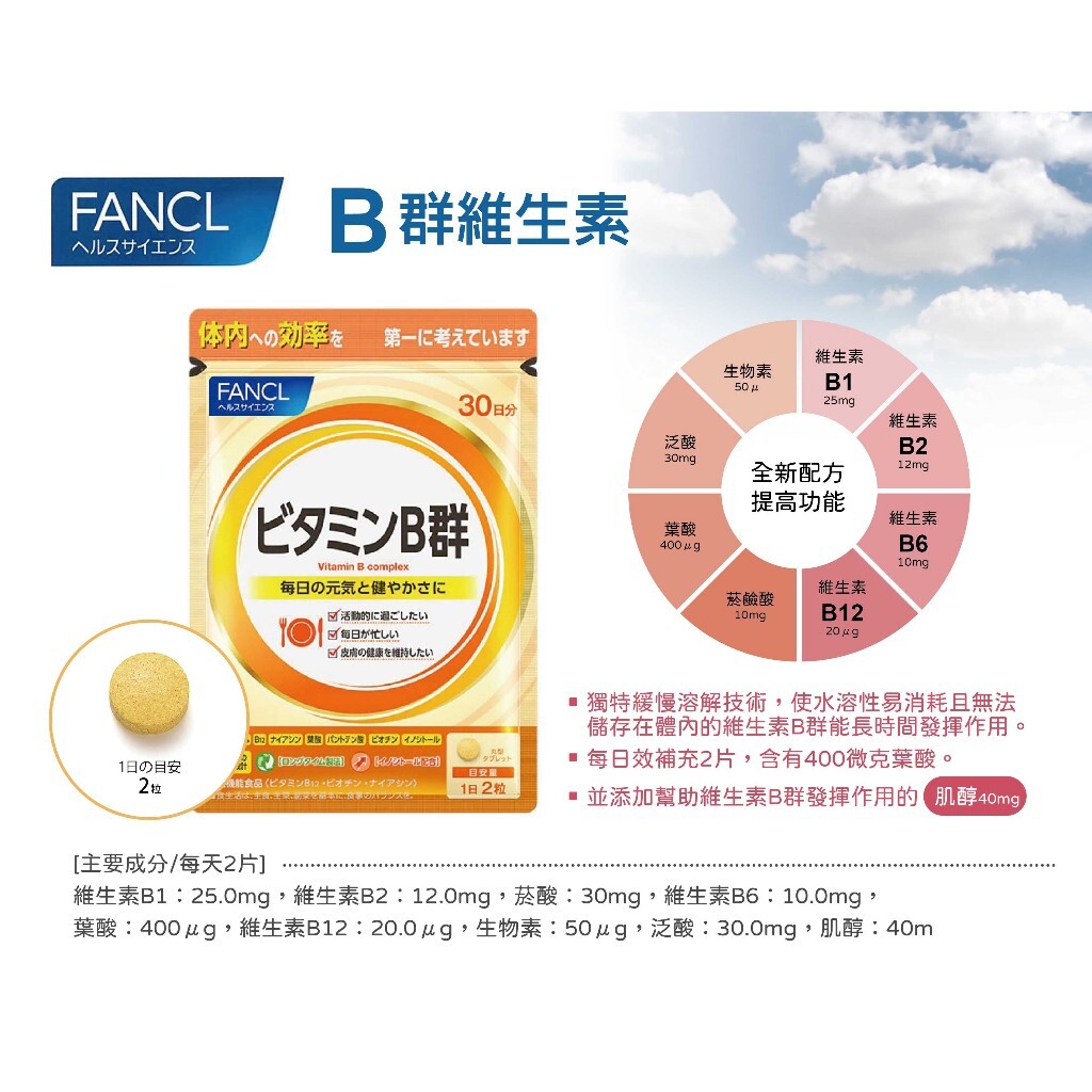 FANCL 芳珂 維生素B群 30日份