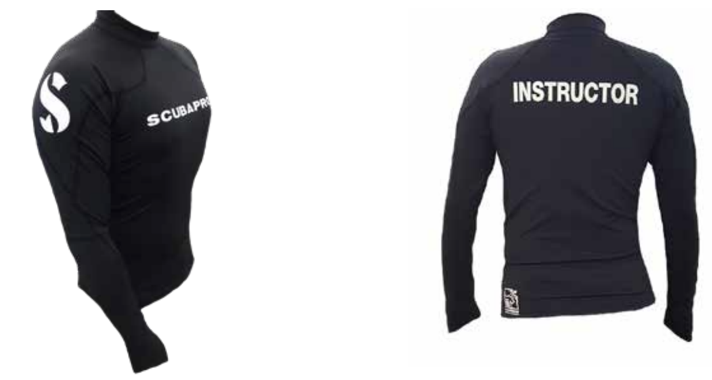 SCUBAPRO T-FLEX SWIM BLACK RASHGUARD UPF50 教練款