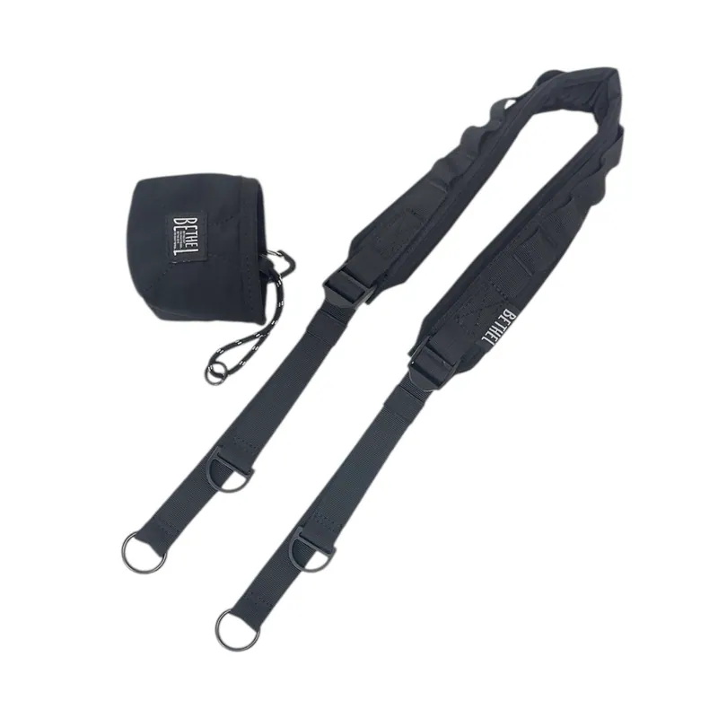DB041 Bethel 多功能肩帶-粗 肩帶： - Width: 5.5 cm - Length: Min. 68 cm | Max. 130 cm 索繩袋：W8 x D6 x H8 cm