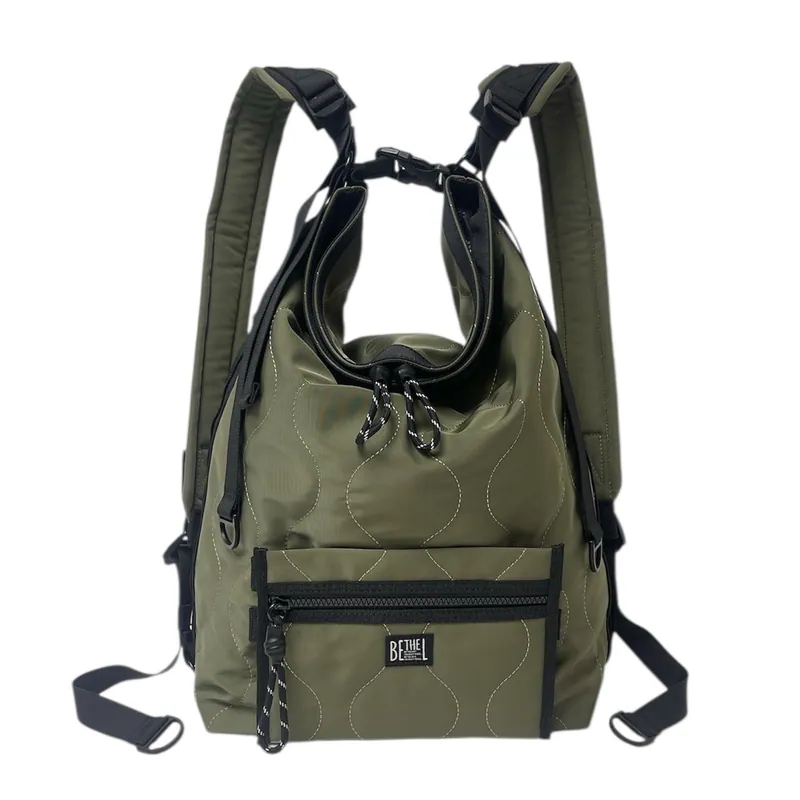 DB038 Bethel 二合一多用袋(大) - Main Bag : W30 x D18 x H30-46CM -Detachable Zip Pouch :W21 x H15CM