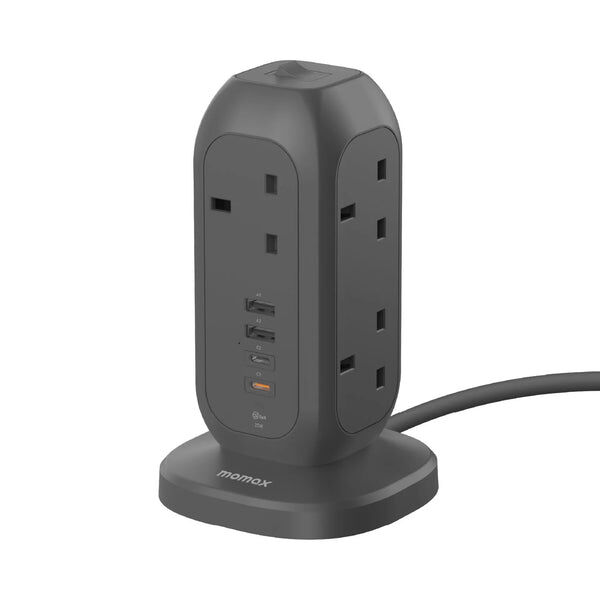 Momax 1‑Plug PD35W 2A2C 7 位拖板 US18A｜多位插座＋快充｜家居／辦公室必備