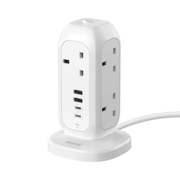 Momax 1‑Plug PD35W 2A2C 7 位拖板 US18A｜多位插座＋快充｜家居／辦公室必備