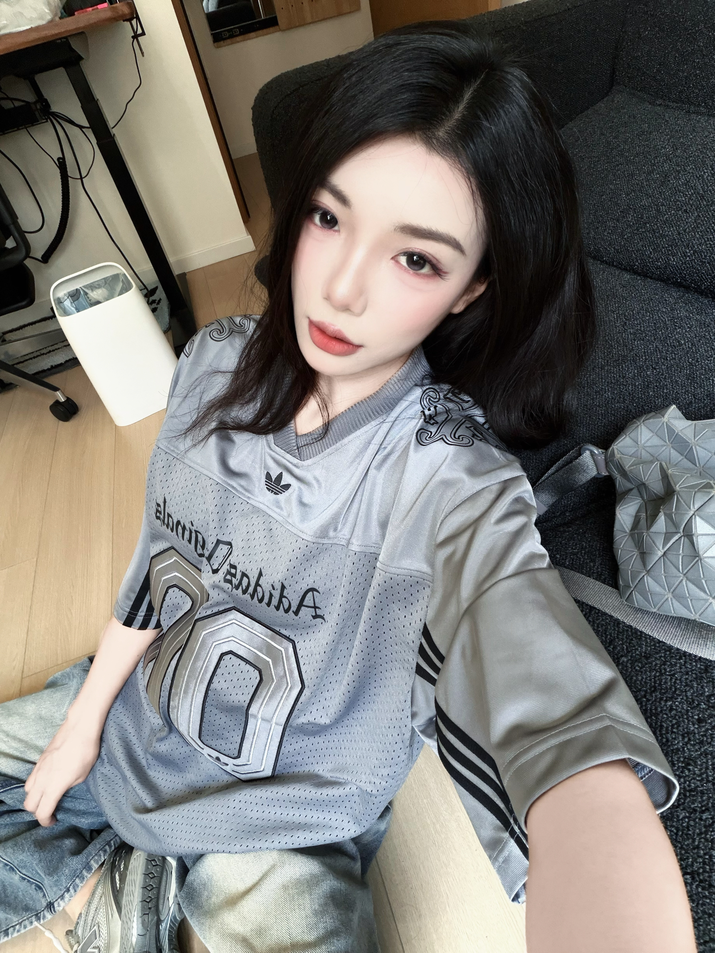 ADIDAS ORIGINALS 美式 歌德字 刺繡 足球衣 球衣 特殊款 短T 2色