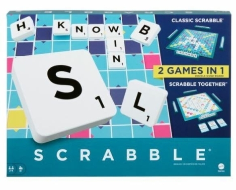 英文拼字遊戲 雙重玩法 Scrabble 2 games in 1