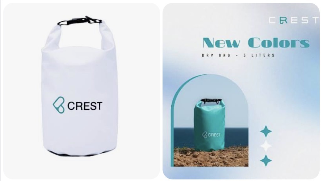 CREST 白色防水袋（5公升輕量款） 5L小防水袋