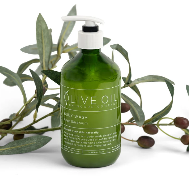 MM260801 - L1 Olive Oil Body Wash Rose Geranium 500ml EXP: 11月-28