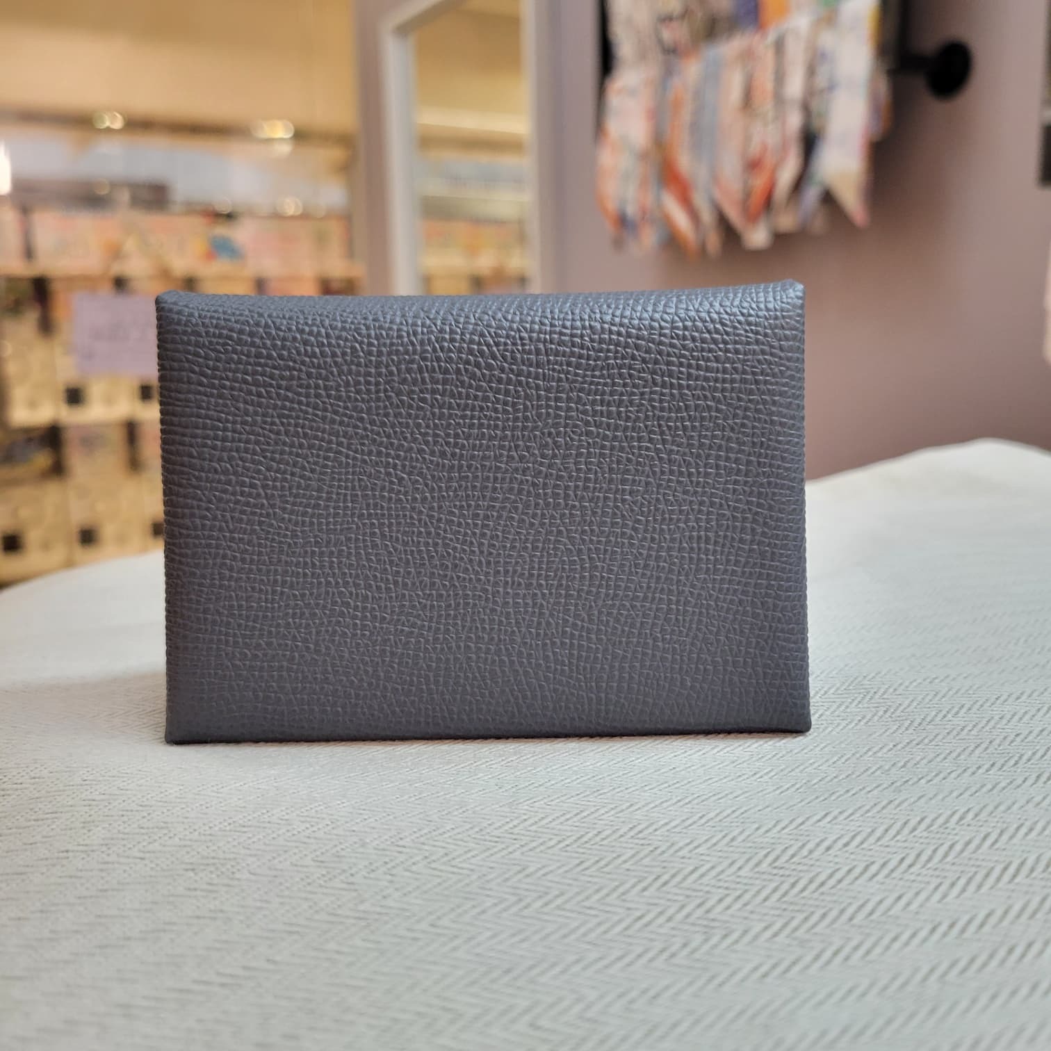 HERMES CALVI DUO 85 ARDOISE 石板灰 卡包