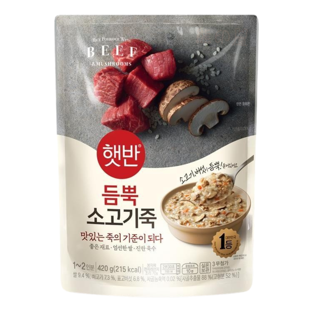 韓國香菇牛肉即食粥 420G 到期日 2026-9-1