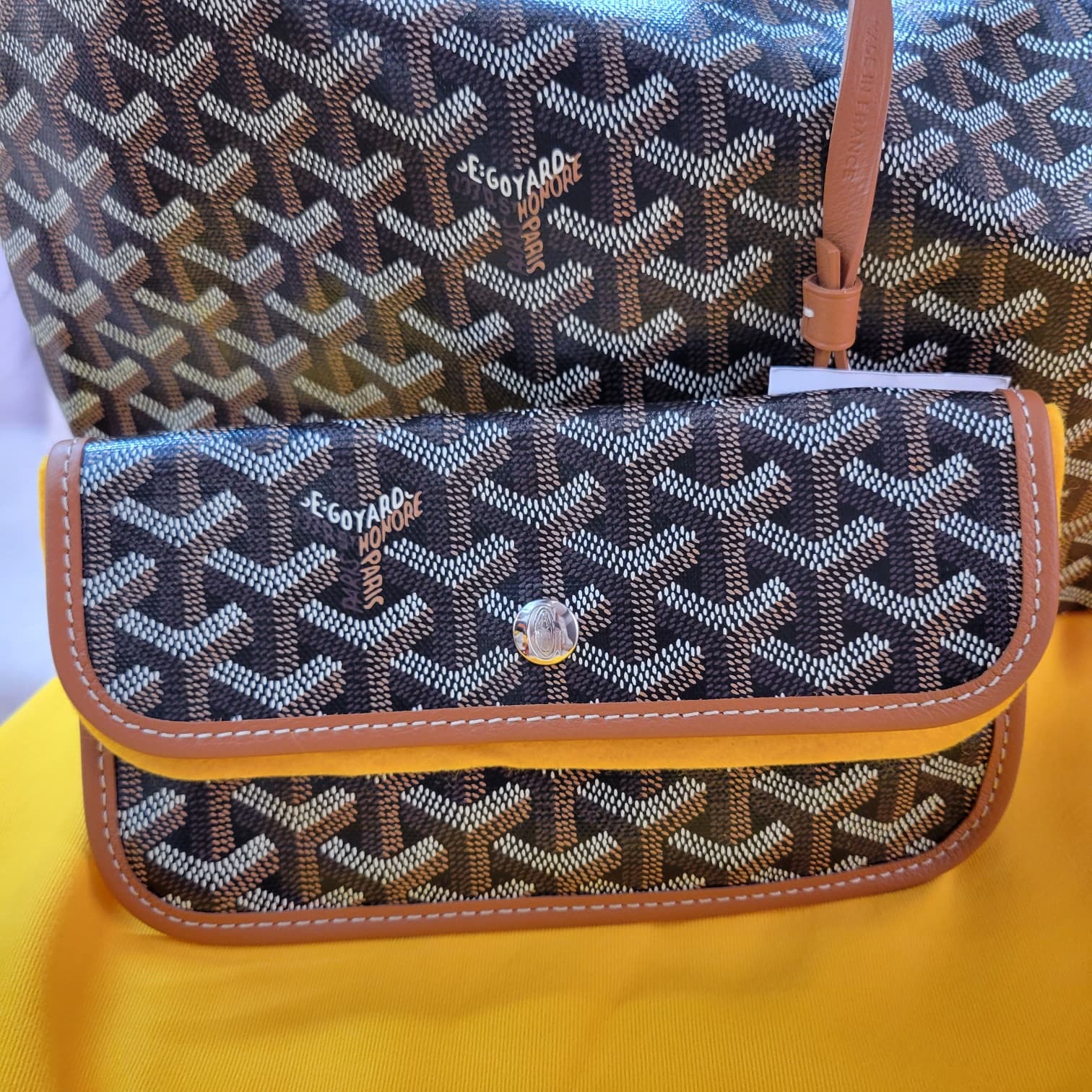GOYARD ST LOUIS brown PM NEW MAGNET STICKER 啡色