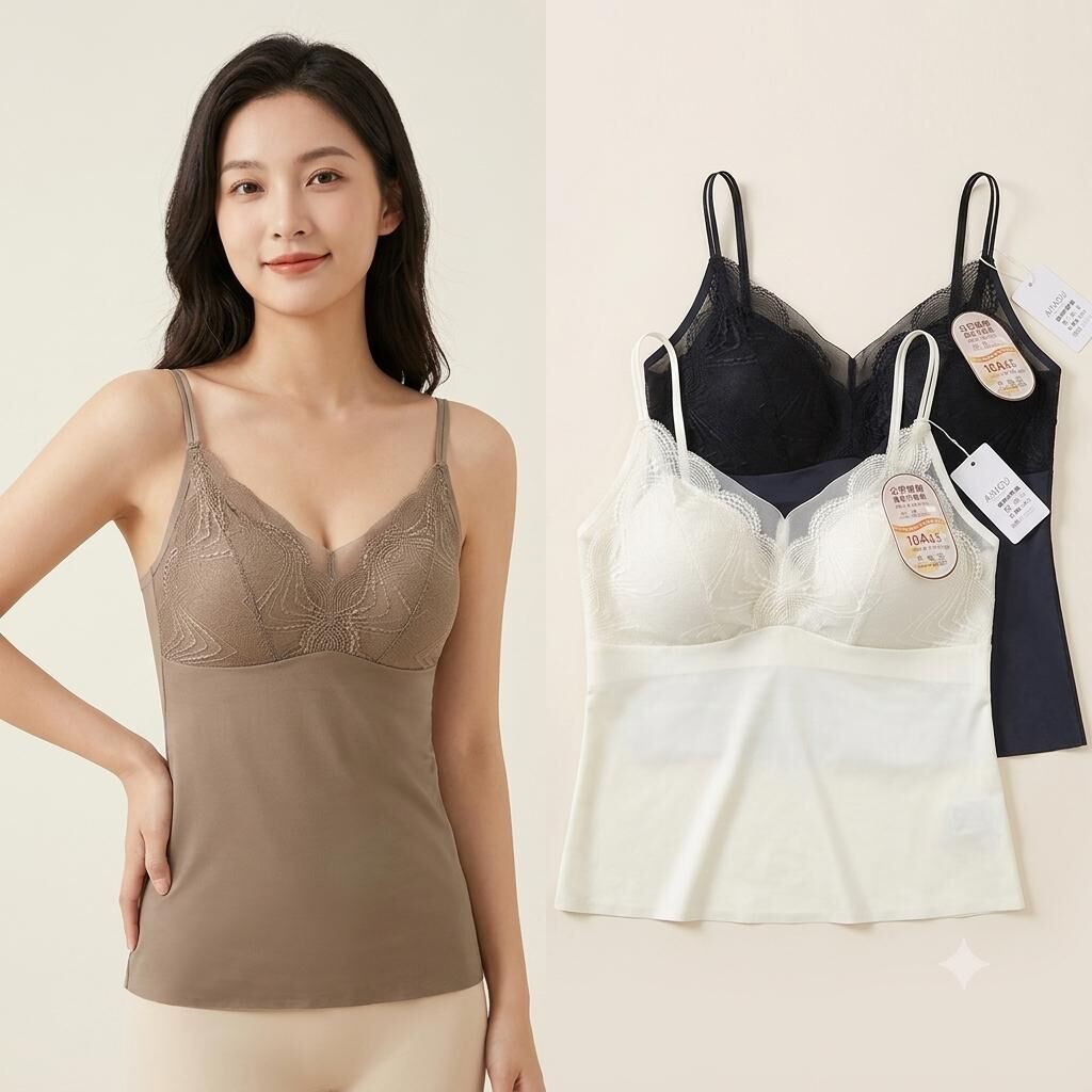 台灣 桑蠶絲抑菌蕾絲Bra Top（T268 NI321）