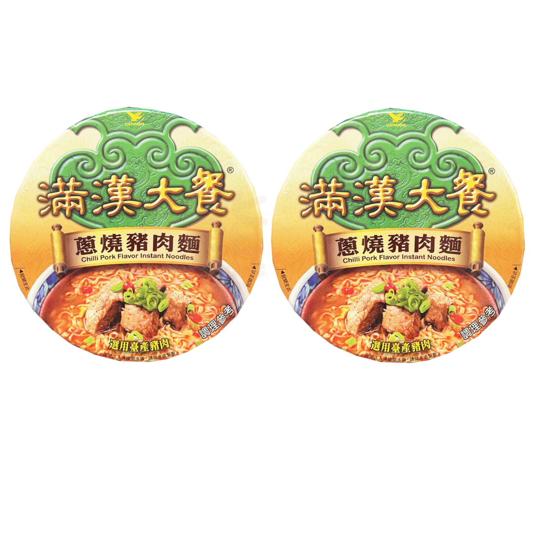 滿漢大餐 台灣蔥燒豬肉麵(193G) X 2碗 到期日 2026-11-29