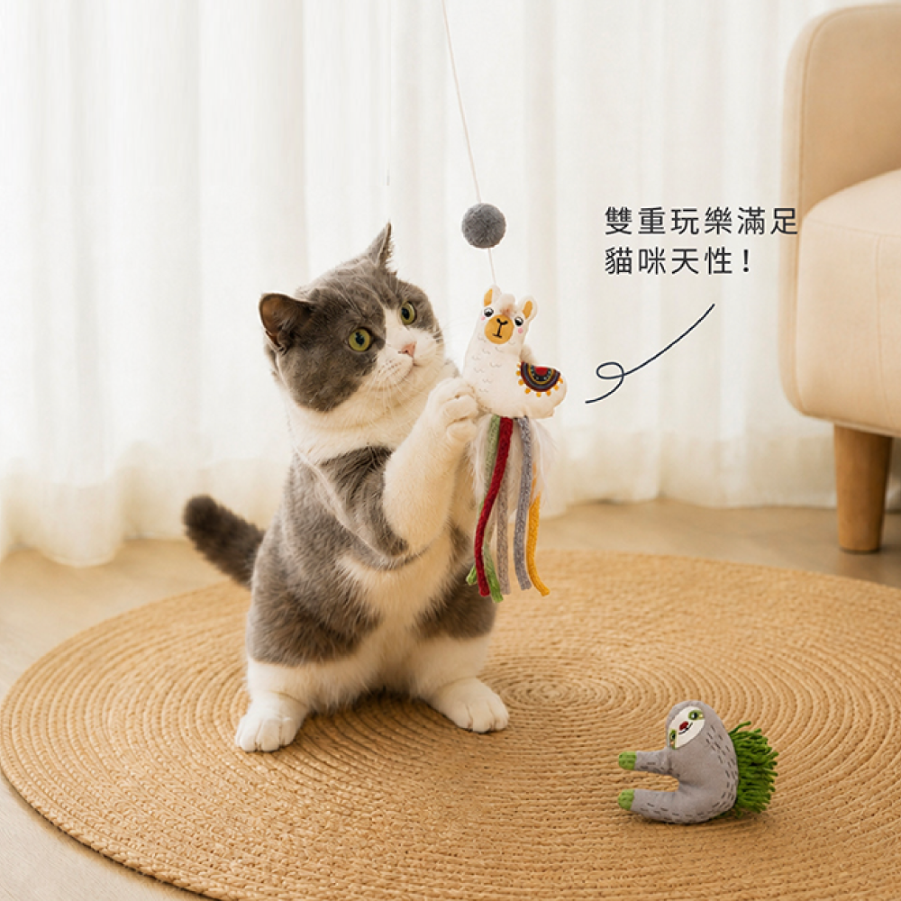邁樂思 Minus One | 環保棉帆布 組合逗貓棒