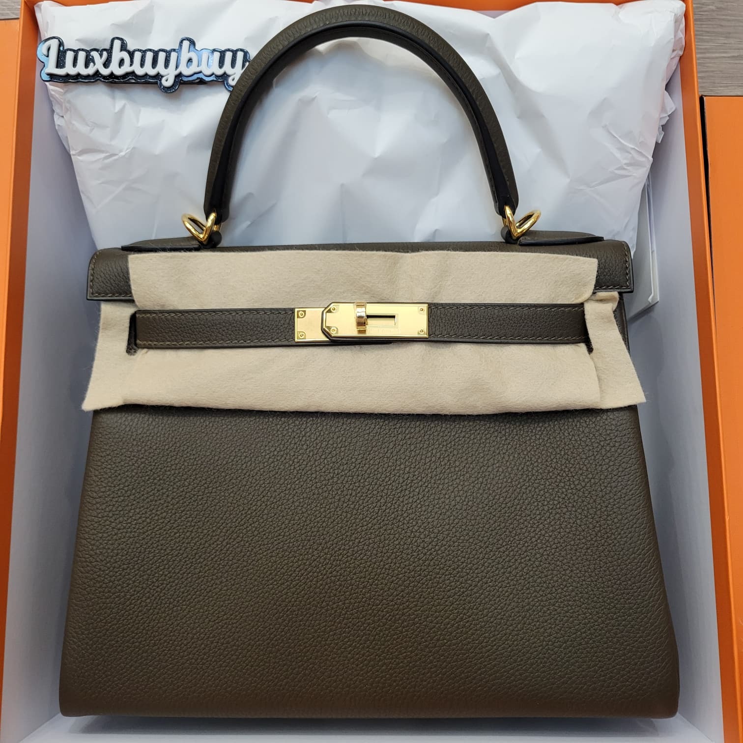 Hermes Kelly 28 V8 VERT LODEN CC TOGO 洛德綠金扣