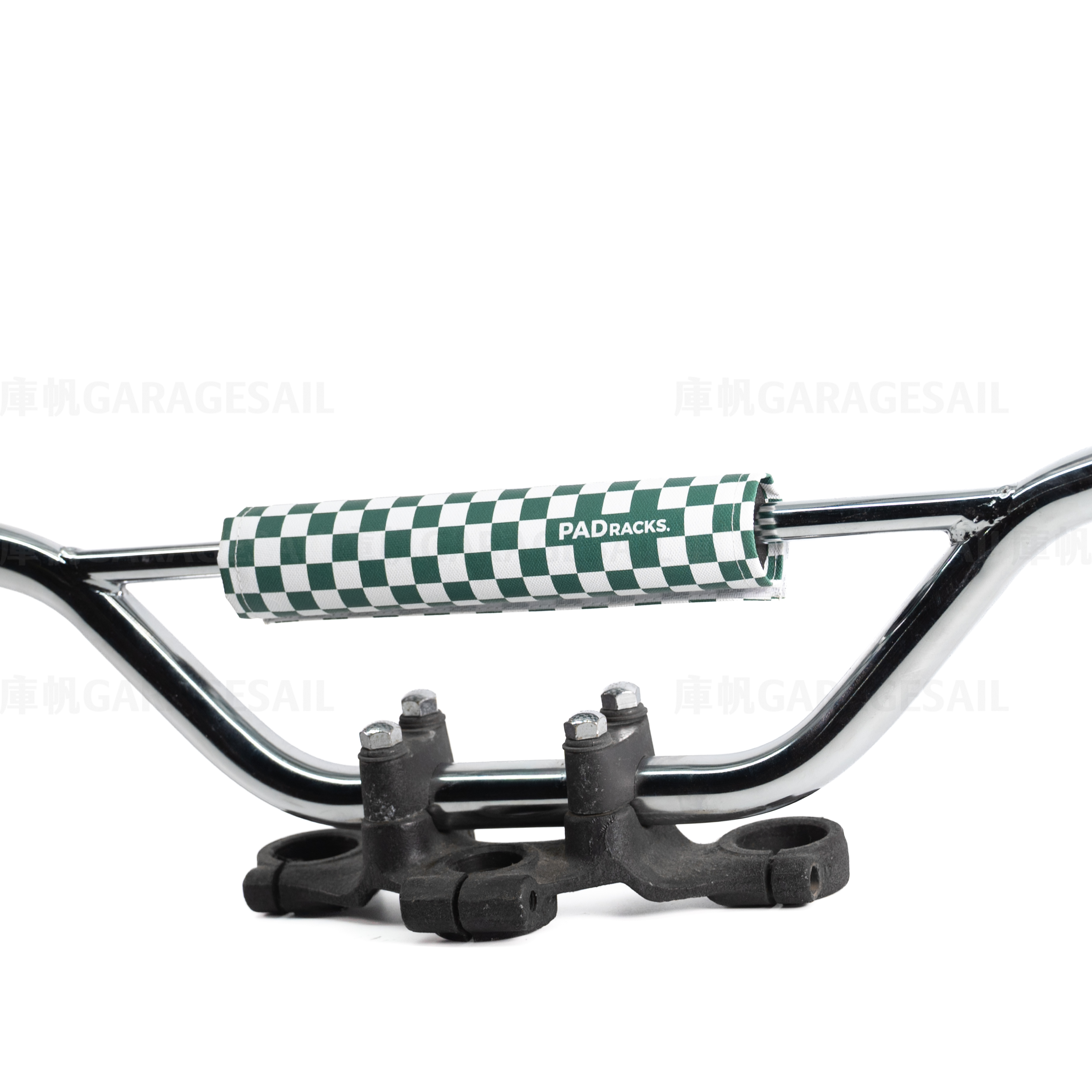 PADracks Moto Bar Pad Checkers - White/Green Check