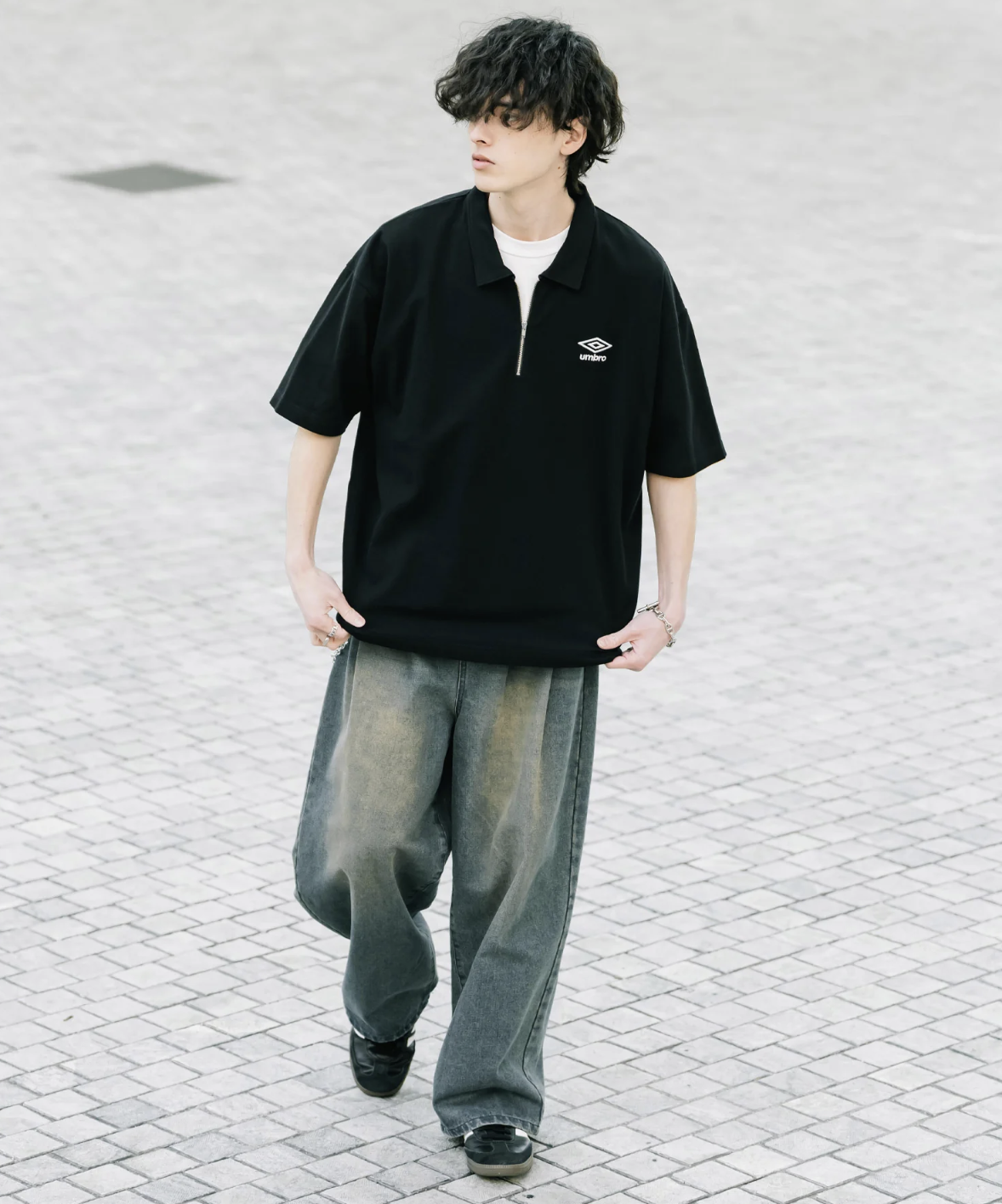 預訂 | Umbro Oversized Piqué Half-Zip Polo Shirt 日本限定