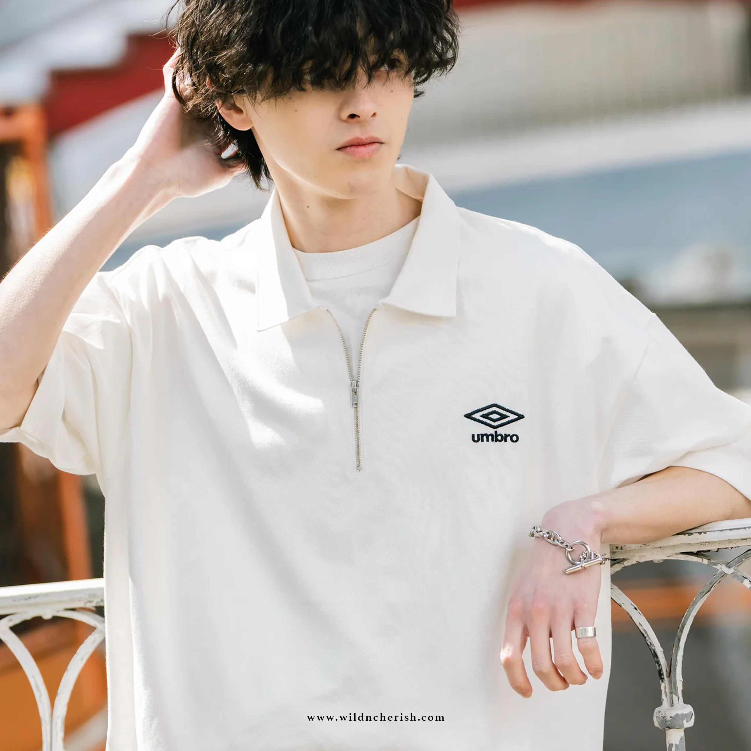 預訂 | Umbro Oversized Piqué Half-Zip Polo Shirt 日本限定