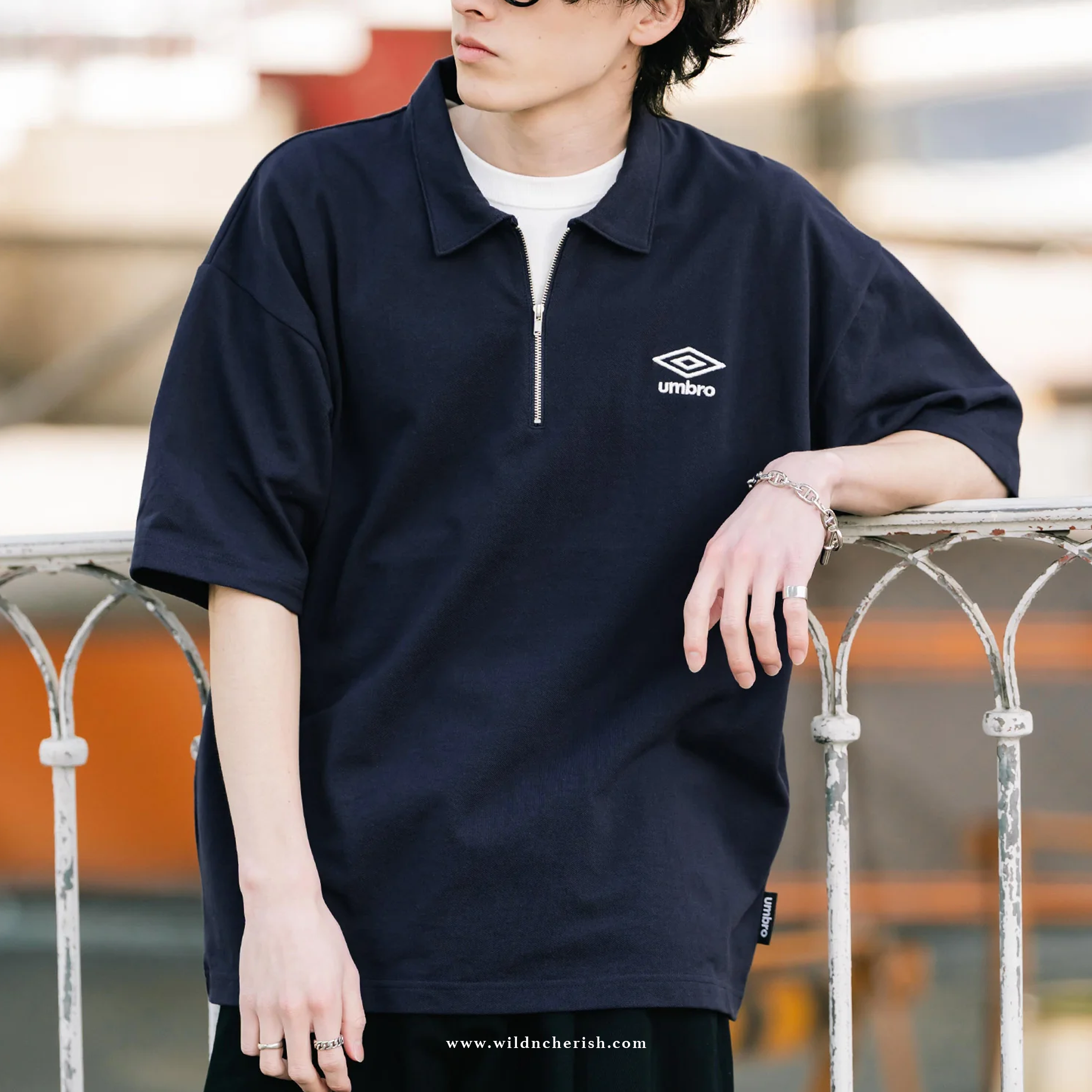 預訂 | Umbro Oversized Piqué Half-Zip Polo Shirt 日本限定